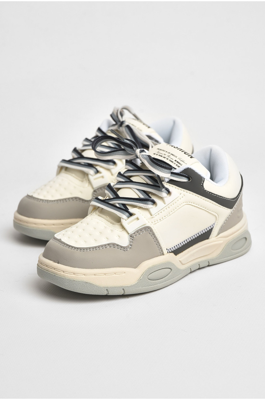 Кроссовки детские для мальчика светло-серого цвета 3332-2С 205155