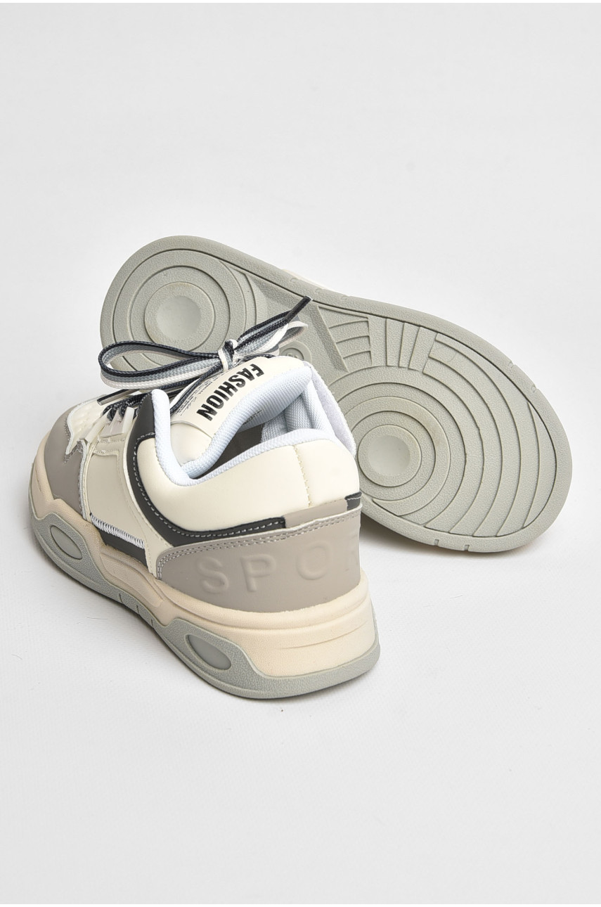 Кроссовки детские для мальчика светло-серого цвета 3332-2С 205155