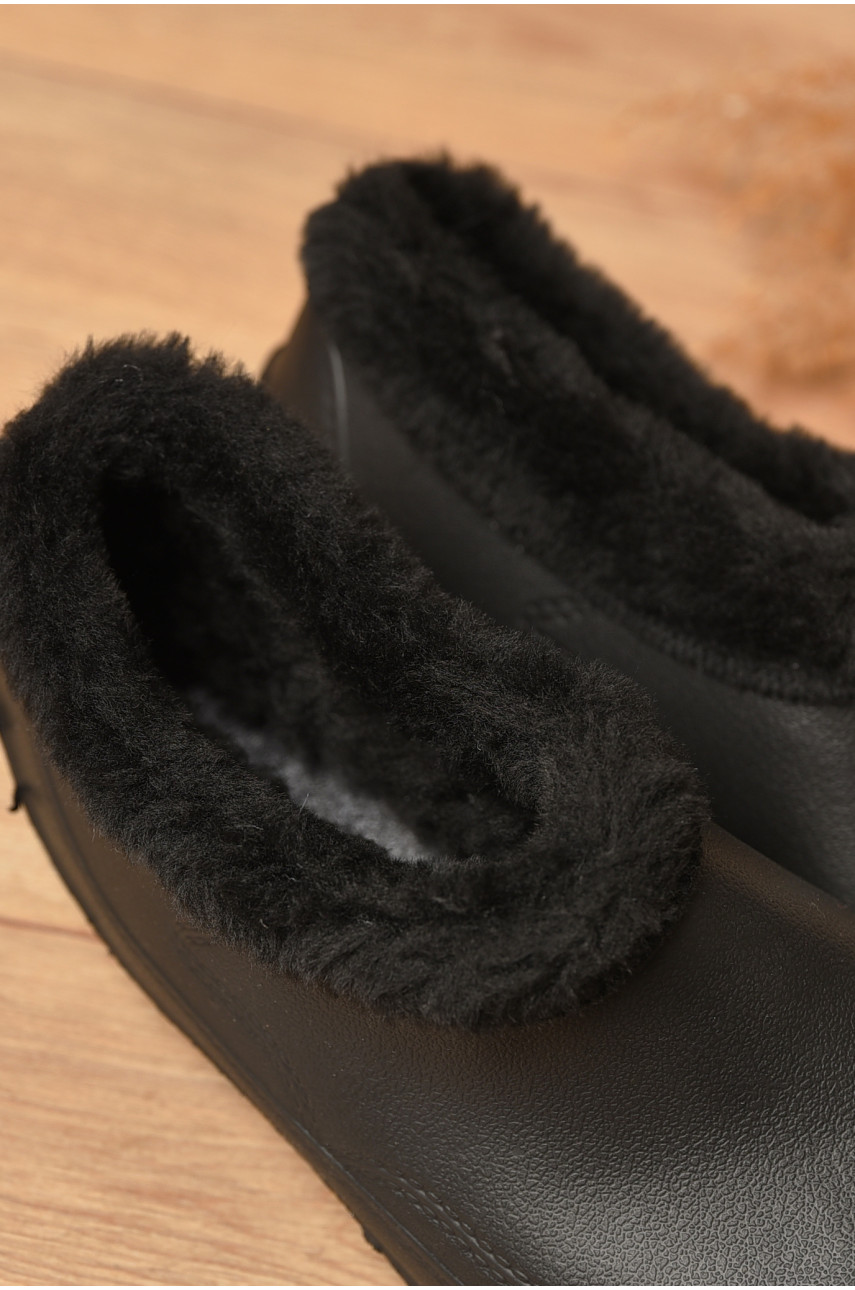 Калоші жіночі на хутрі чорного кольору МГ-01м 205162 Калоші жіночі на хутрі чорного кольору МГ-01м 205162