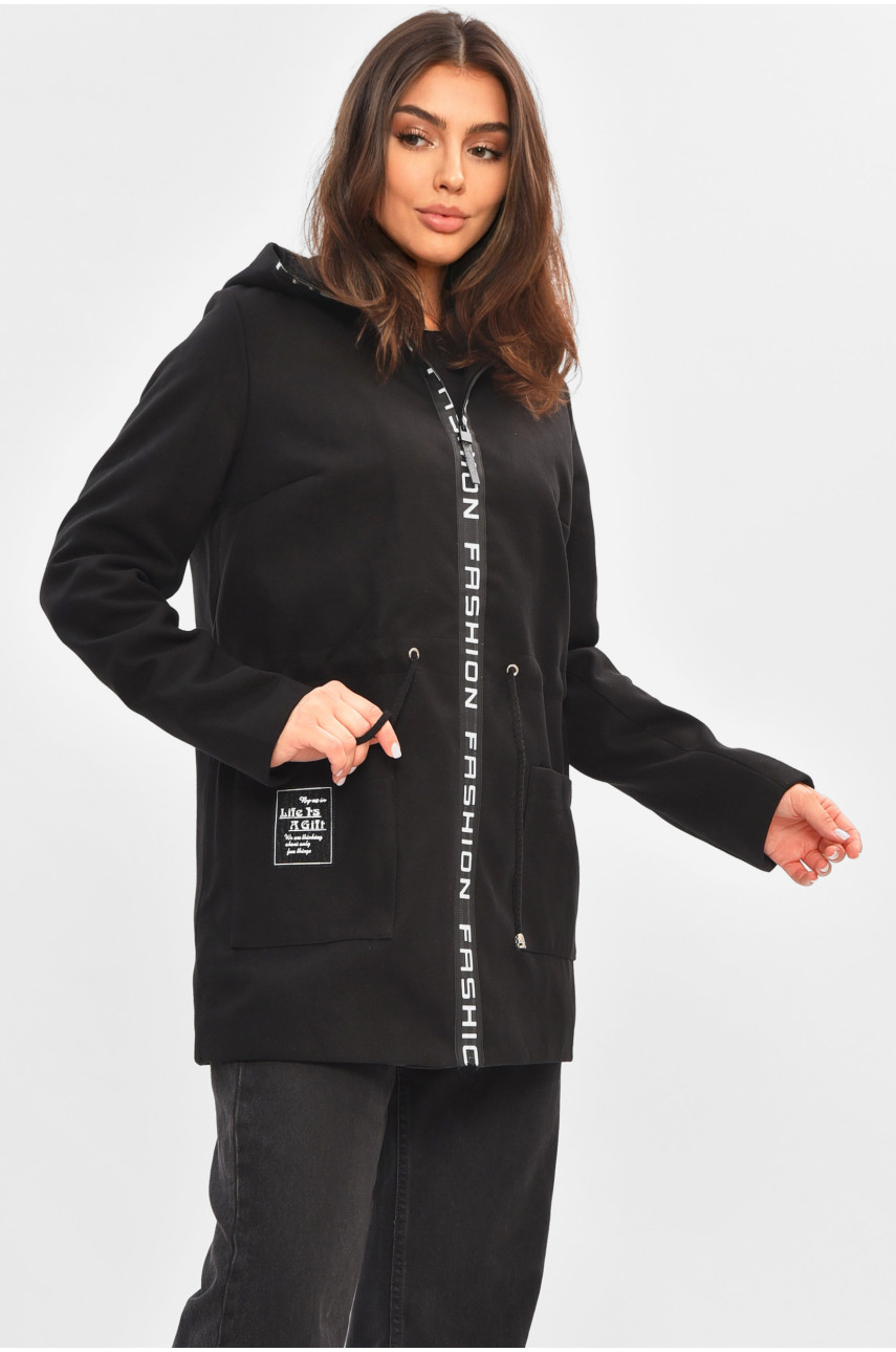 Кардиган женский черного цвета на молнии 237 205181