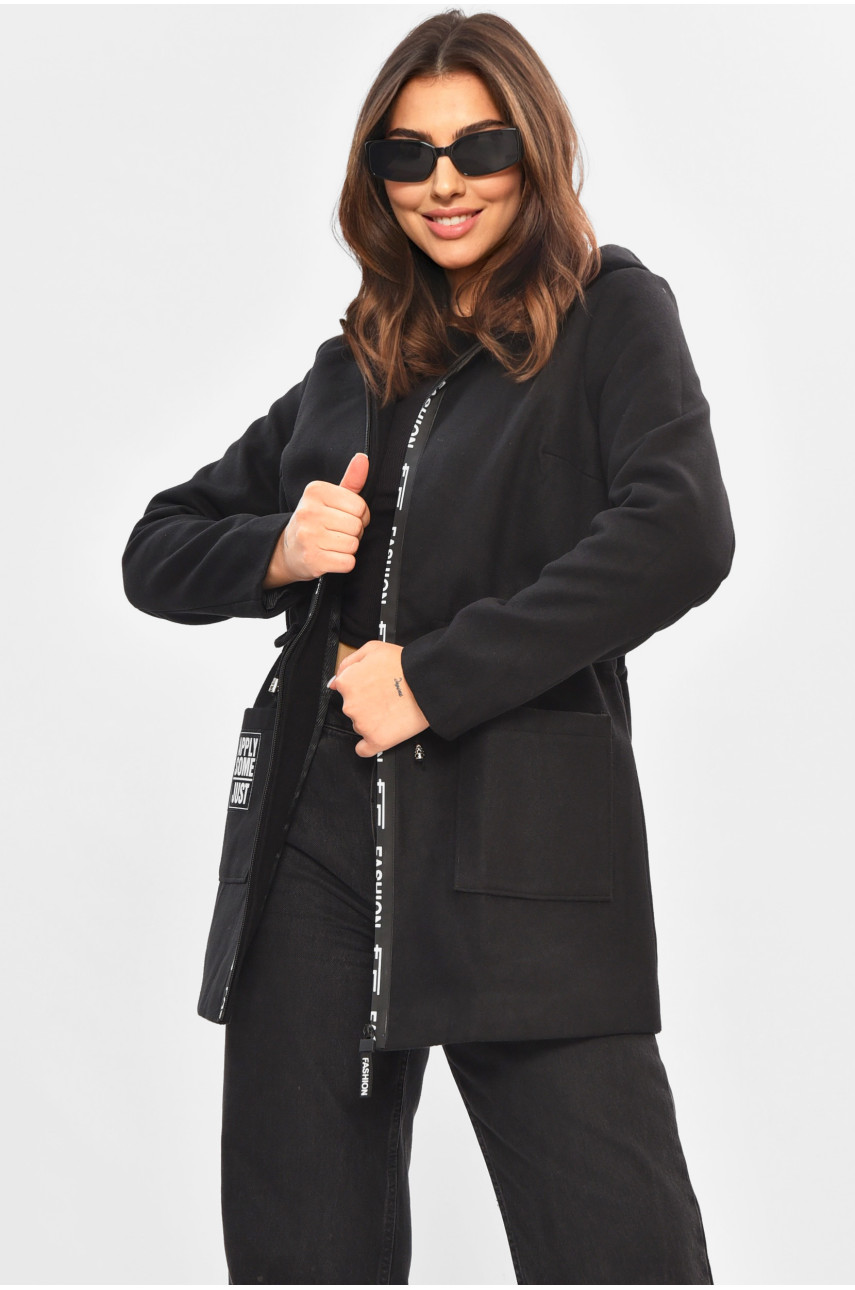 Кардиган женский черного цвета на молнии 237 205182
