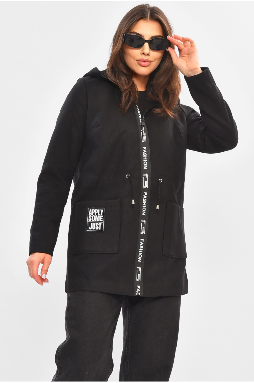 Кардиган женский черного цвета на молнии 237 205182