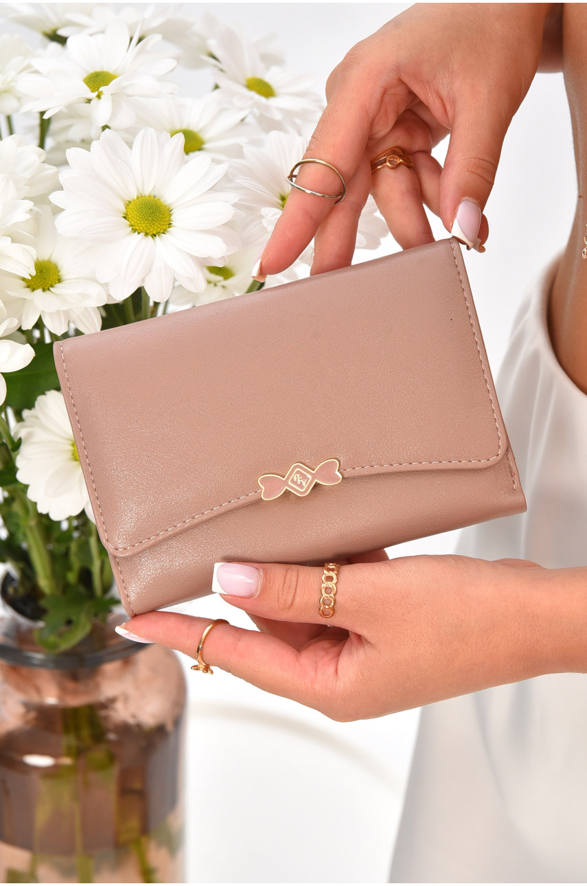 Кошелек женский из экокожи розового цвета LY6338-003 205209