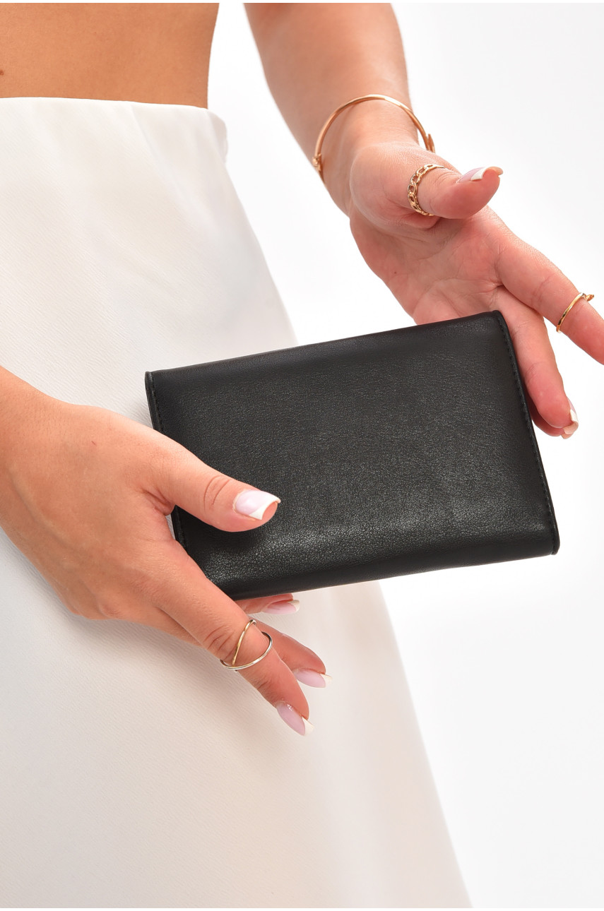 Кошелек женский из экокожи черного цвета LY6338-003 205212