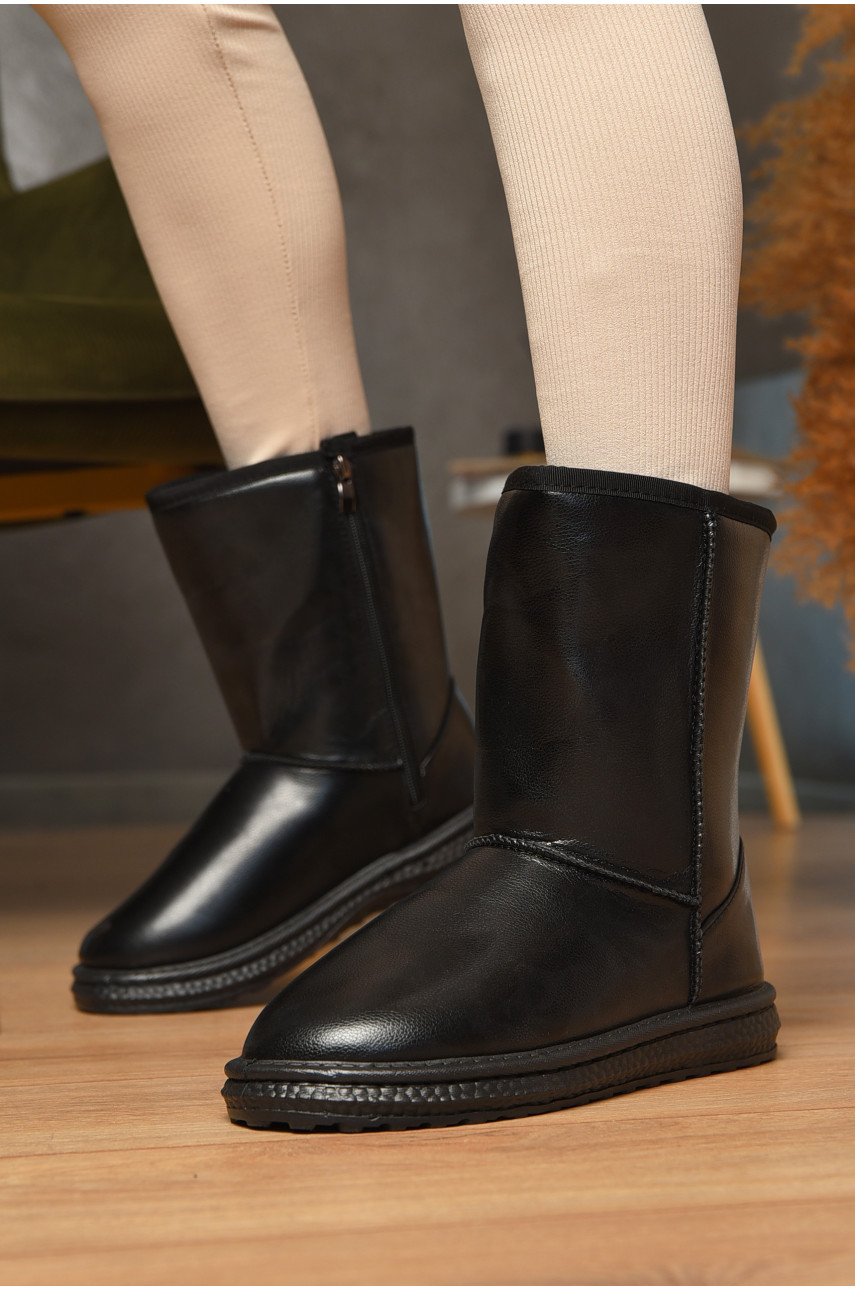 Уггі жіночі на хутрі чорного кольору 5815-5 205235