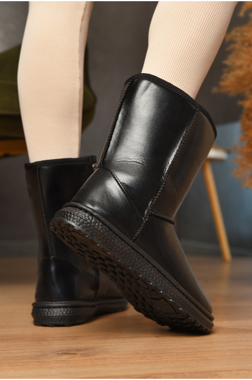 Уггі жіночі на хутрі чорного кольору 5815-5 205235 Уггі жіночі на хутрі чорного кольору 5815-5 205235