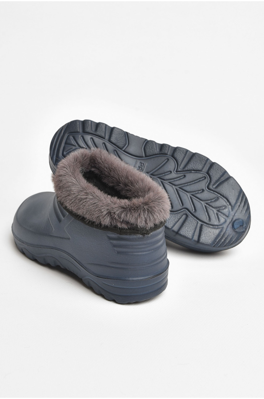 Галоші дитячі на флісі темно-синього кольору Payas 205236