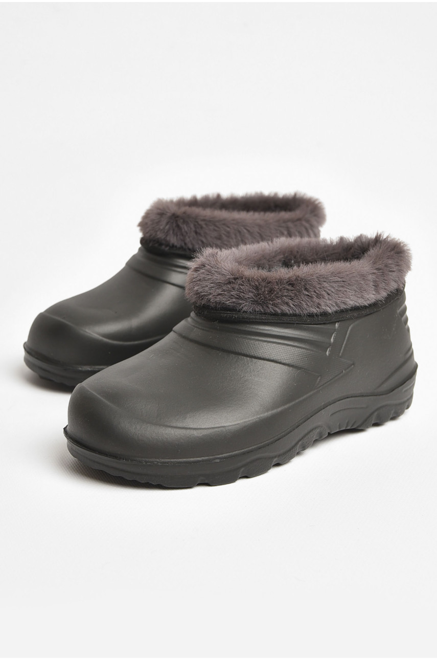 Галоші дитячі на флісі чорного кольору Payas 205237