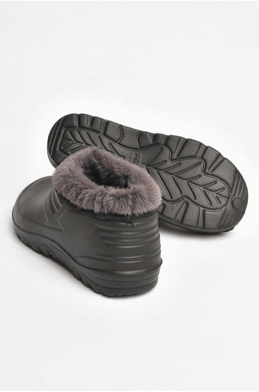 Галоші дитячі на флісі чорного кольору Payas 205237