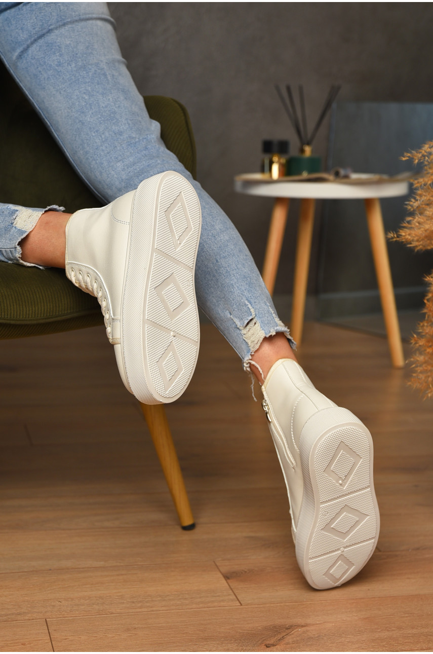 Ботинки женские демисезонные светло-бежевого цвета RF 1583 205239