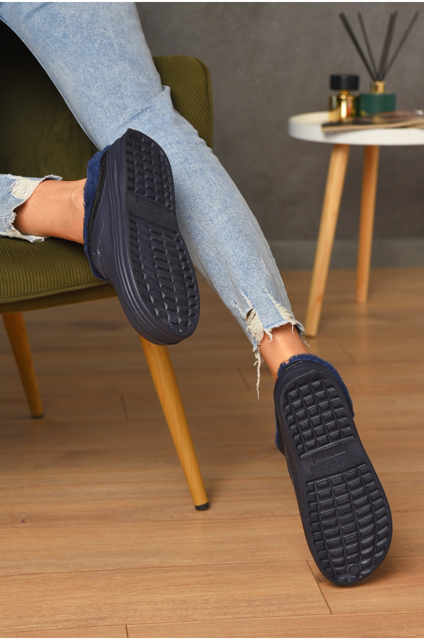 Сабо женские пена на меху синего цвета 205250