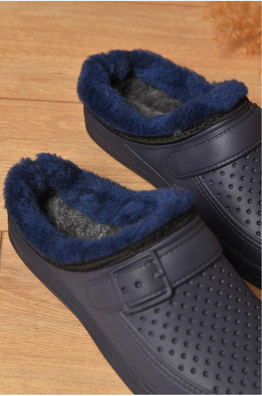 Сабо женские пена на меху синего цвета 205250