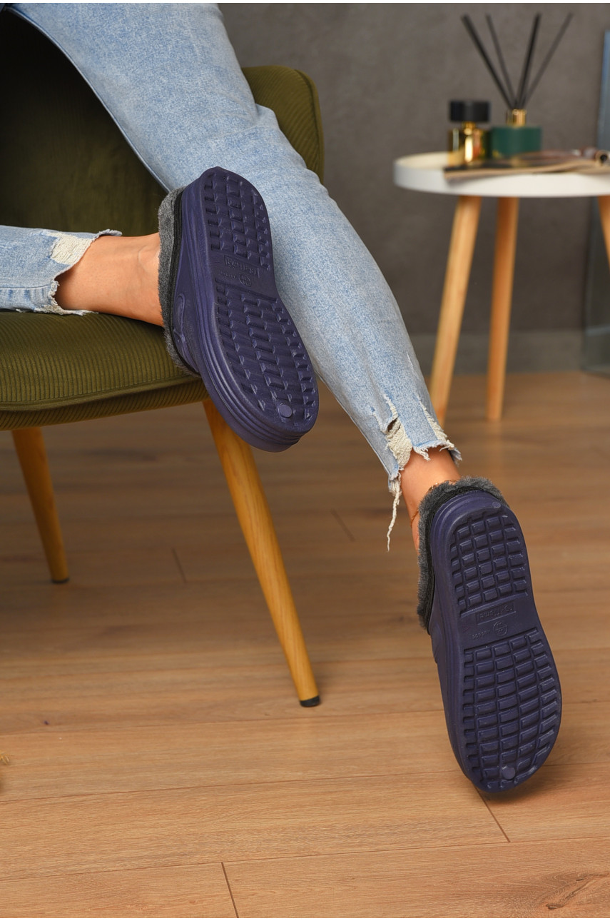 Сабо женские пена на меху фиолетового цвета 205252