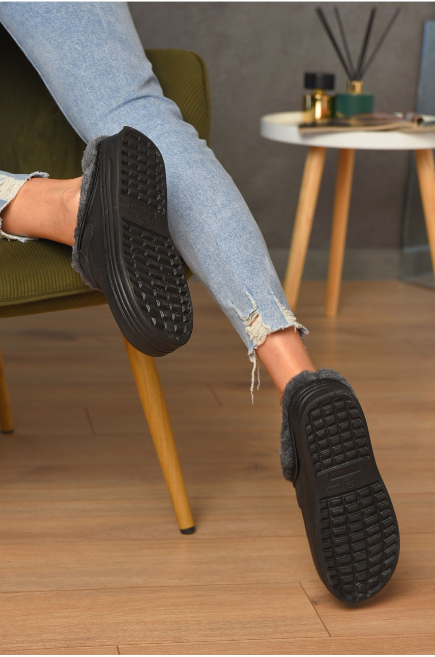 Сабо женские пена на меху черного цвета 205253