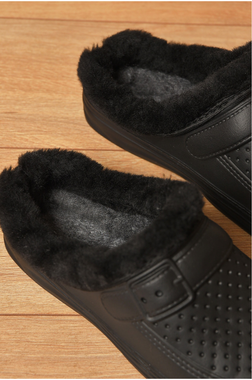 Сабо женские пена на меху черного цвета 205255