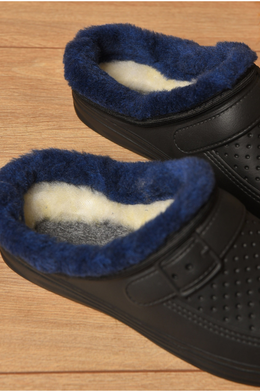 Сабо женские пена на меху черного цвета 205256