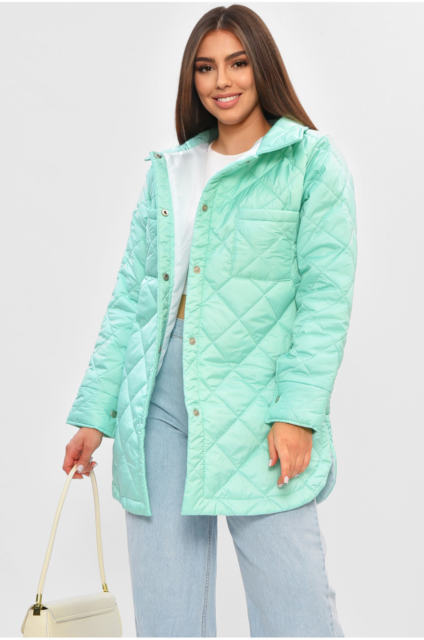 Куртка жіноча демісезонна м'ятного кольору 326 205259