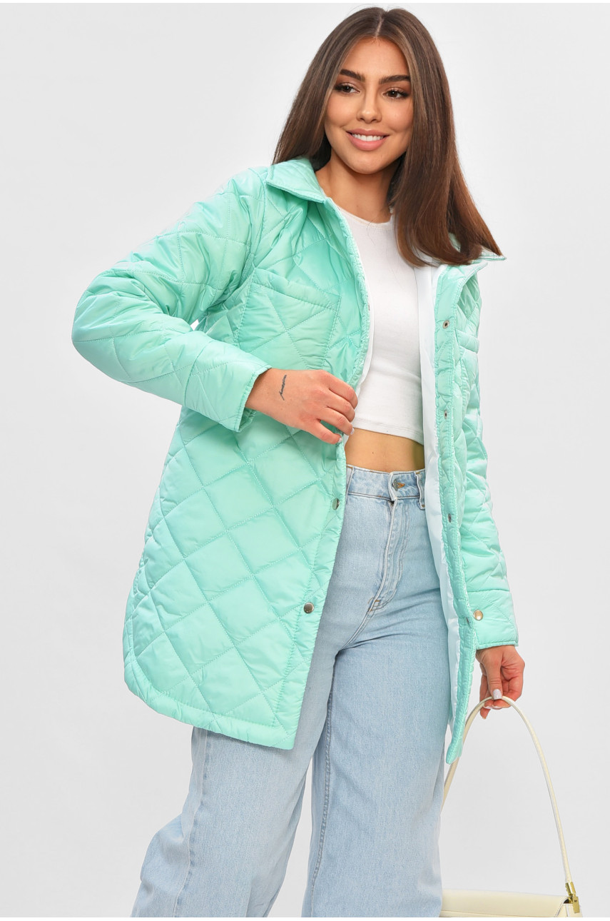 Куртка жіноча демісезонна м'ятного кольору 326 205259