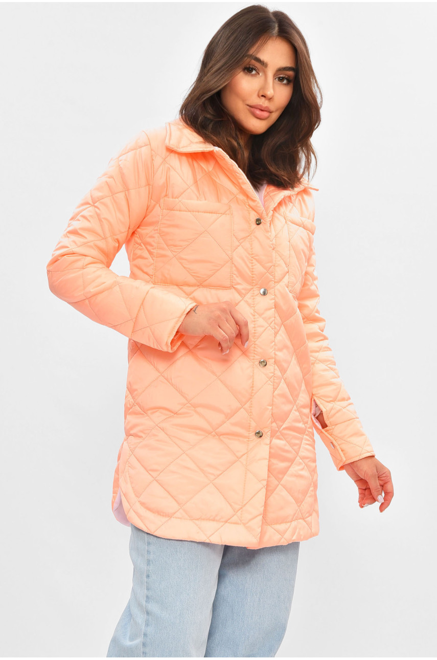 Куртка жіноча демісезонна персикового кольору 326 205260