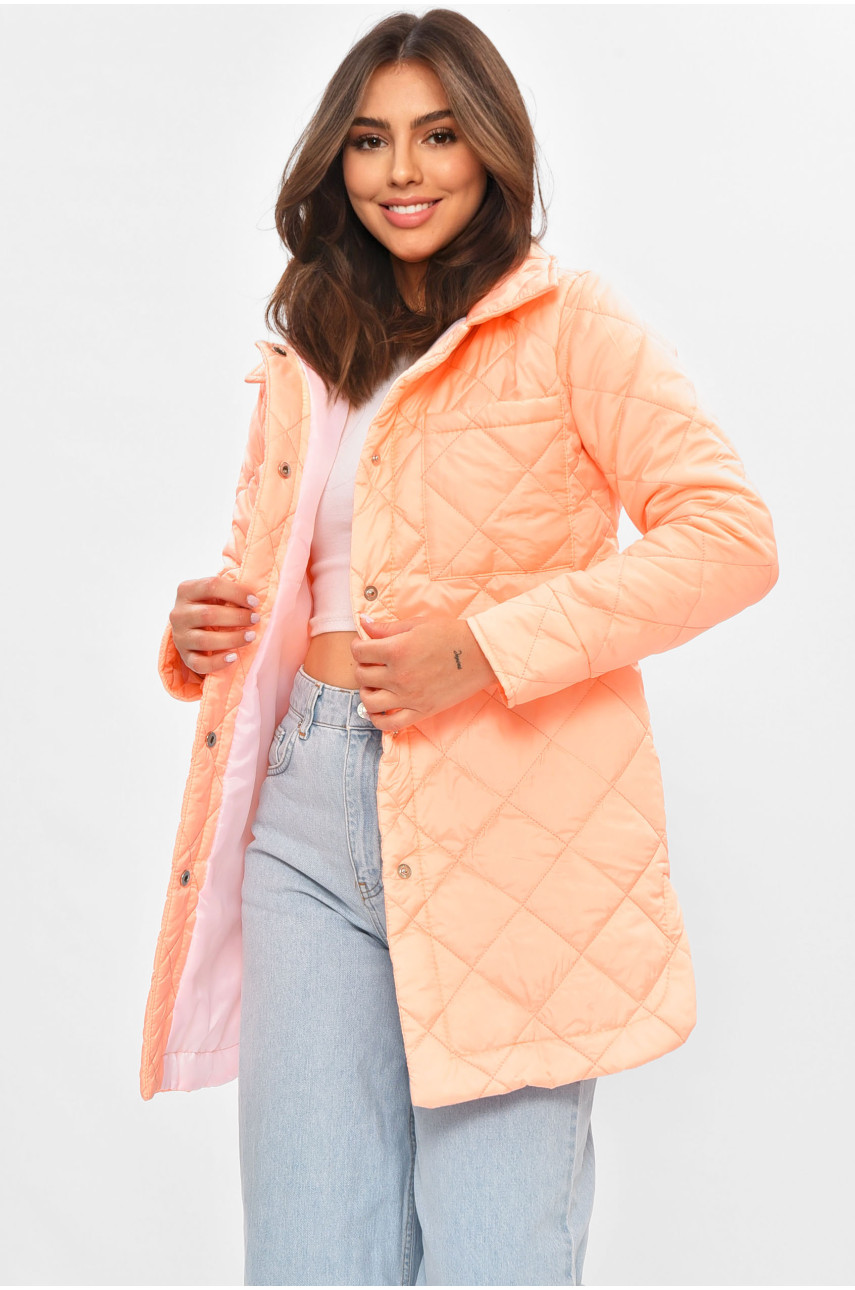 Куртка жіноча демісезонна персикового кольору 326 205260