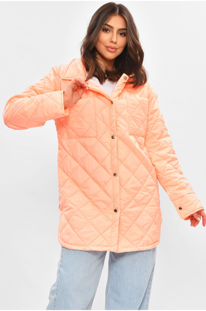Куртка жіноча демісезонна персикового кольору 326 205261