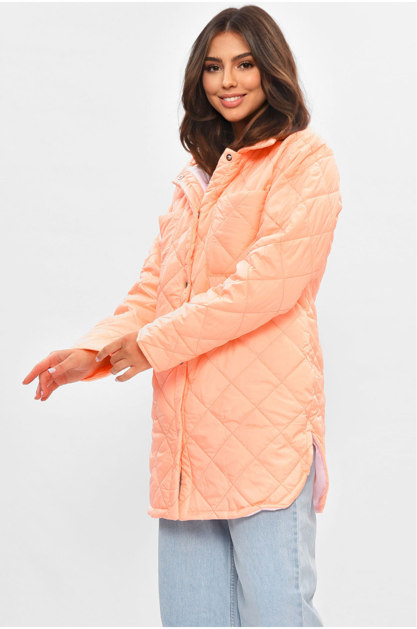 Куртка жіноча демісезонна персикового кольору 326 205261