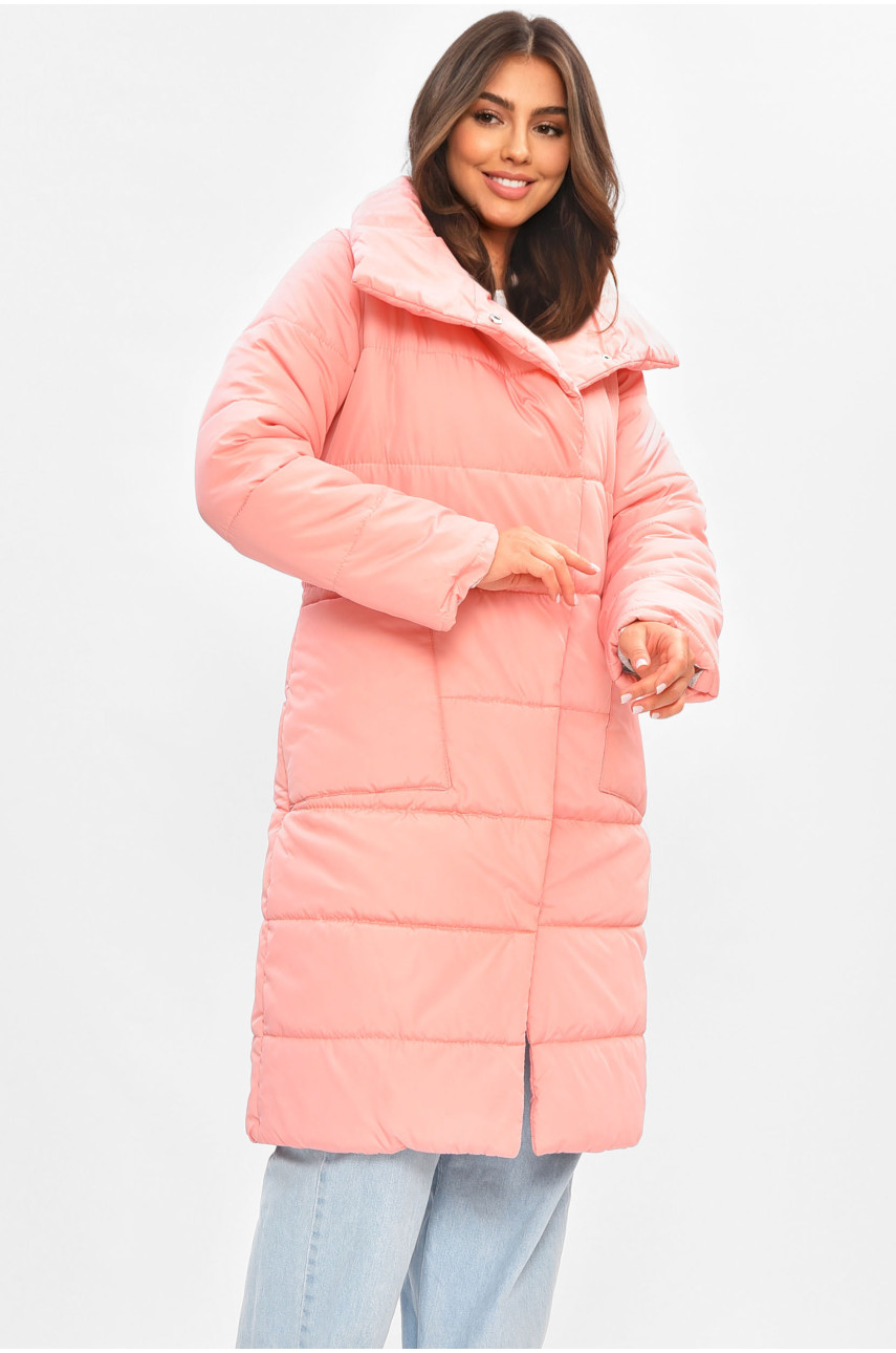 Куртка жіноча демісезонна світло-рожевого кольору 205266