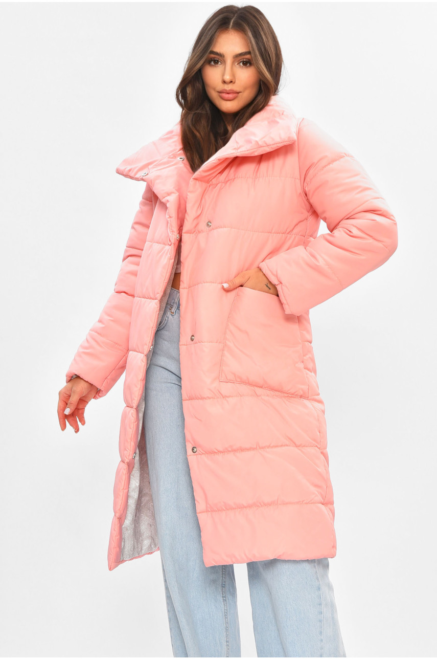 Куртка жіноча демісезонна світло-рожевого кольору 205266