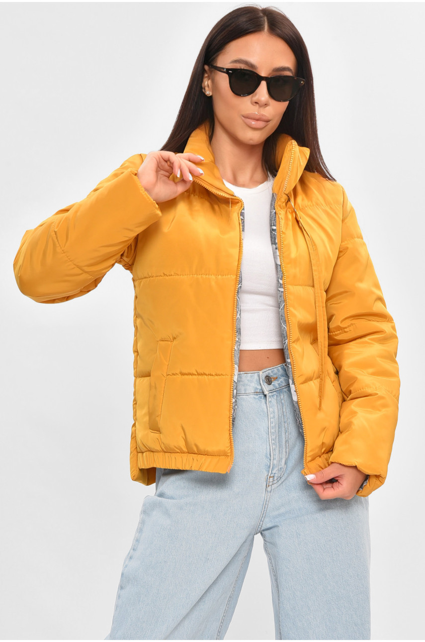 Куртка жіноча демісезонна темно-бежевого кольору 205268