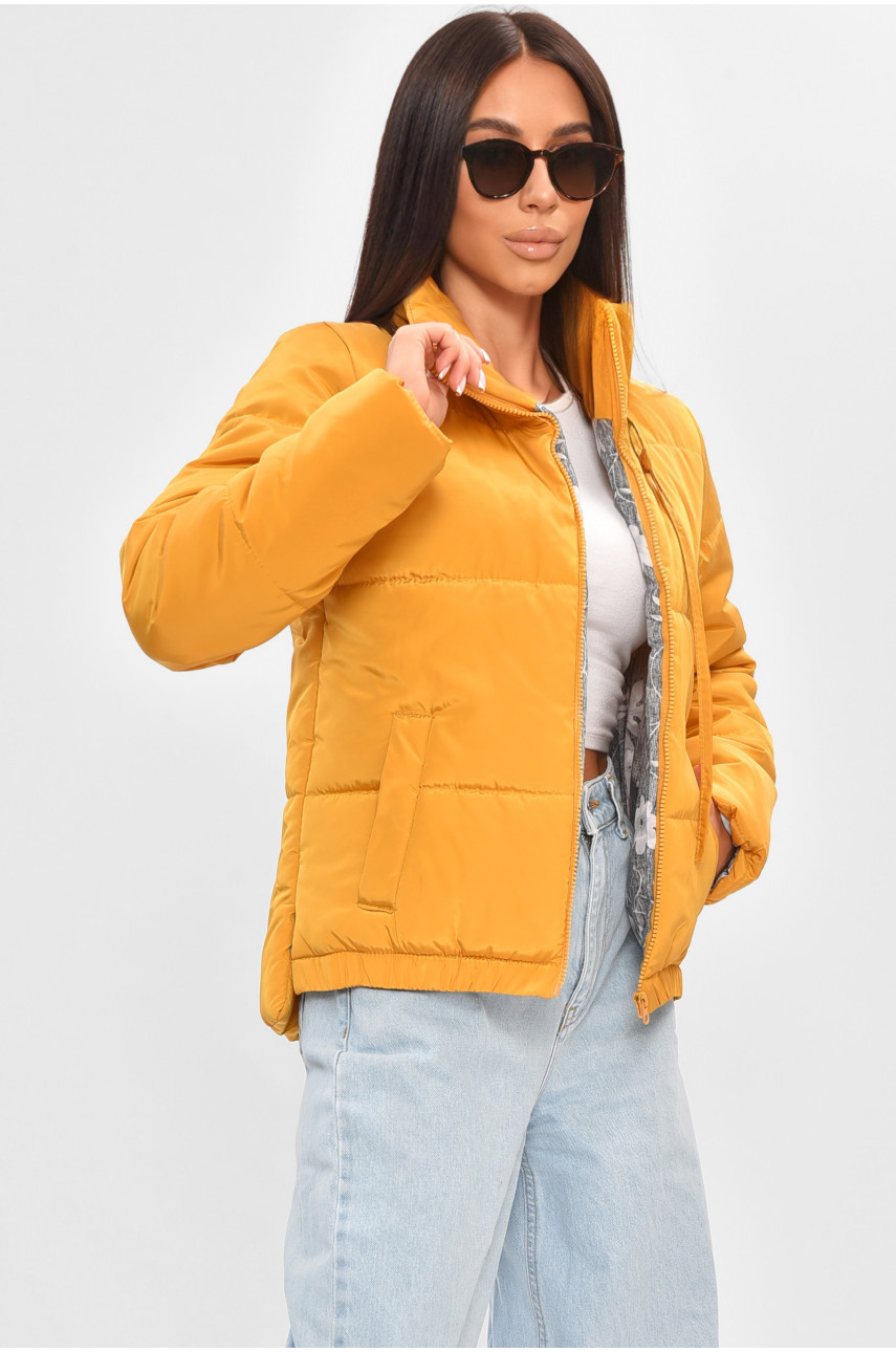 Куртка жіноча демісезонна темно-бежевого кольору 205268