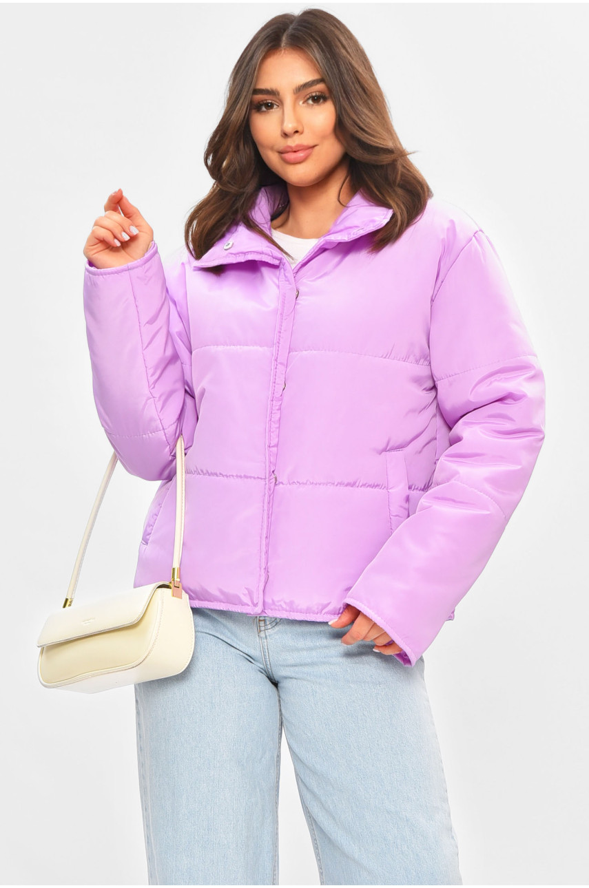Куртка жіноча демісезонна бузкового кольору 101 205270