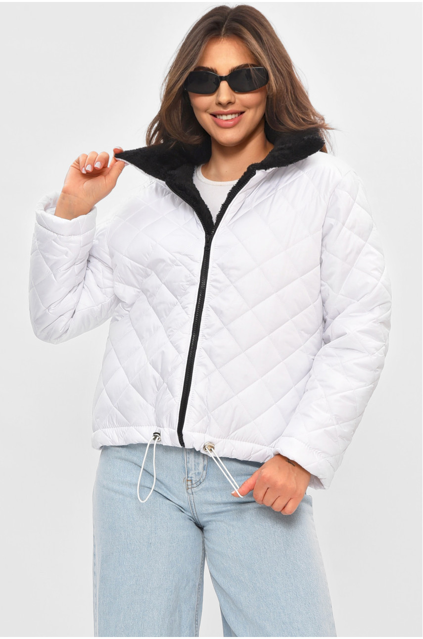 Куртка жіноча демісезонна білого кольору 9191 205284