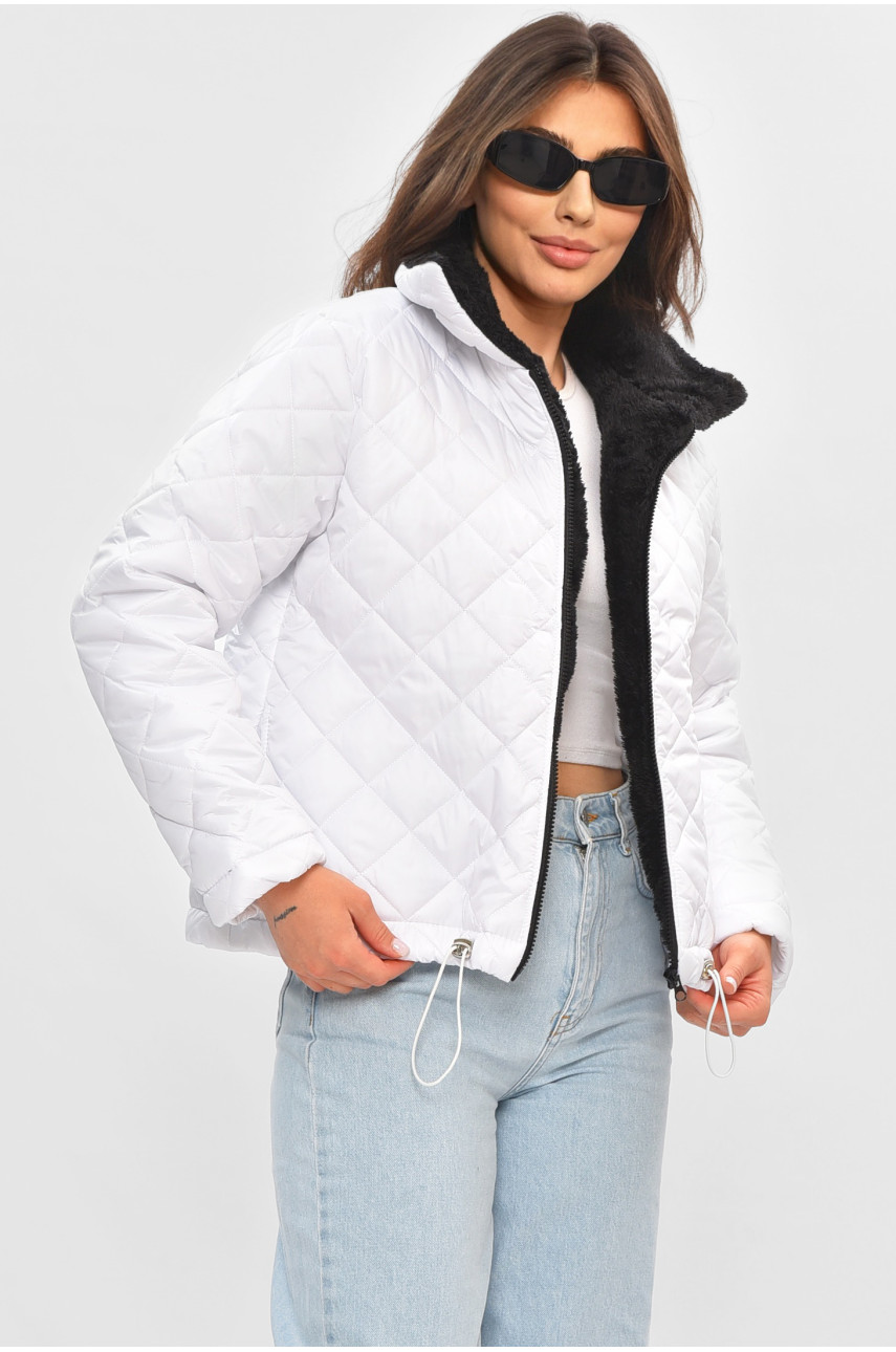 Куртка жіноча демісезонна білого кольору 9191 205284