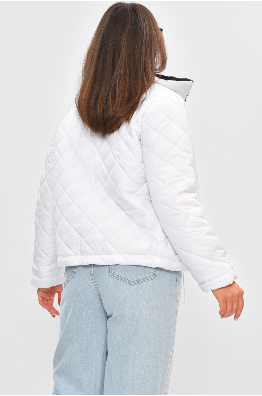 Куртка жіноча демісезонна білого кольору 9191 205284 Куртка жіноча демісезонна білого кольору 9191 205284