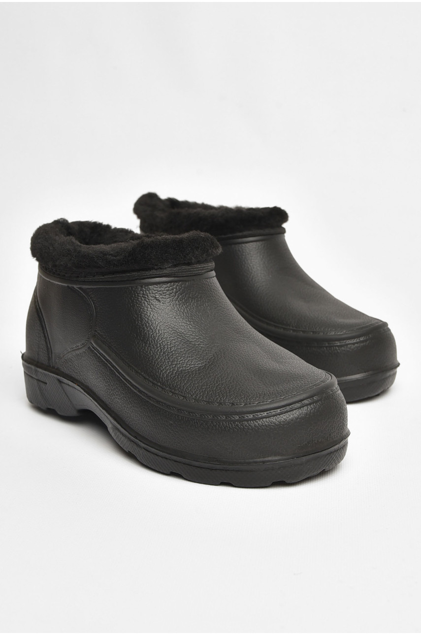 Галоши мужские на меху черного цвета ТС Тайга 205290