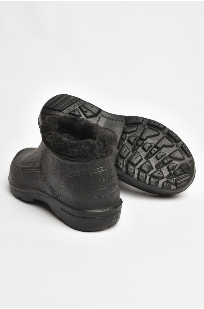 Галоши мужские на меху черного цвета ТС Тайга 205290