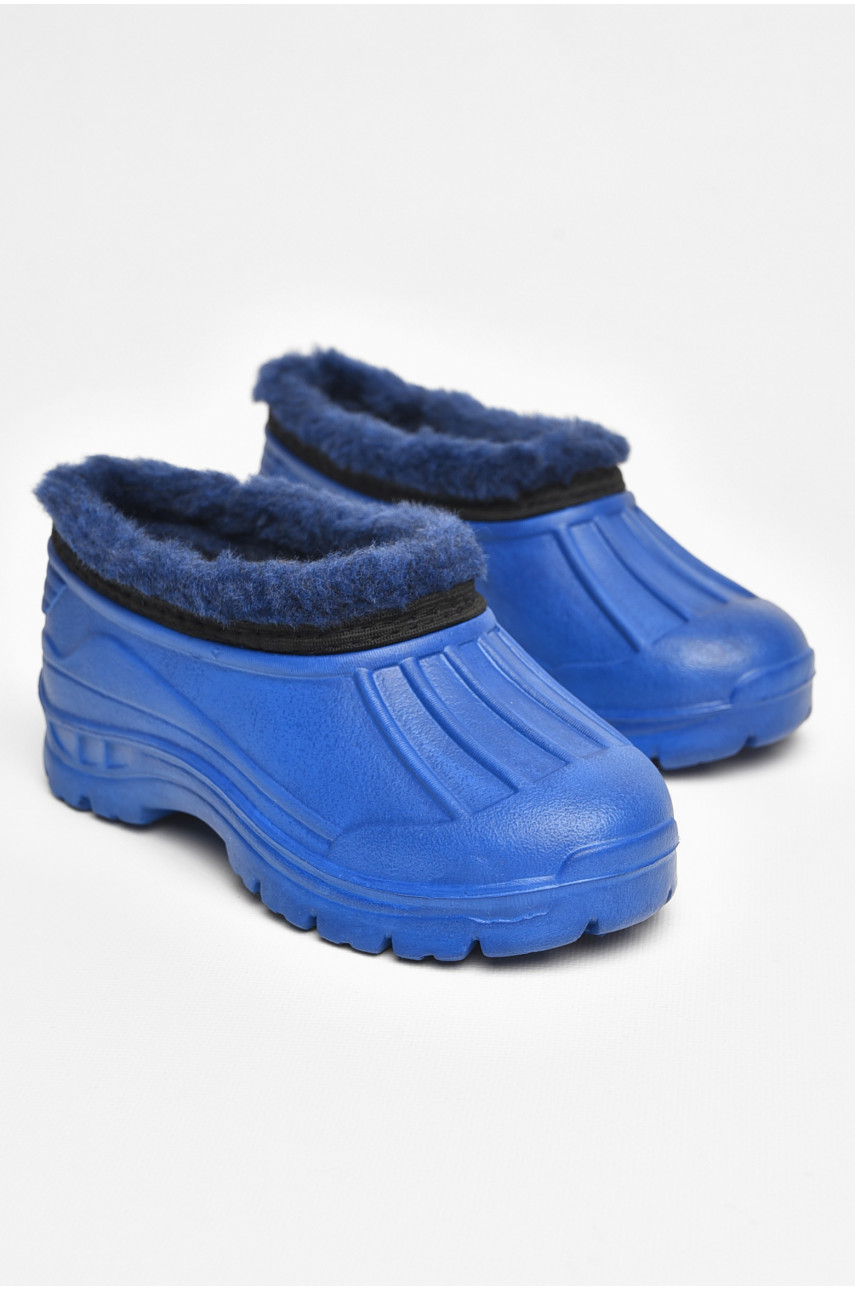 Галоші дитячі на флісі темно-синього кольору 2835 ежик 205303
