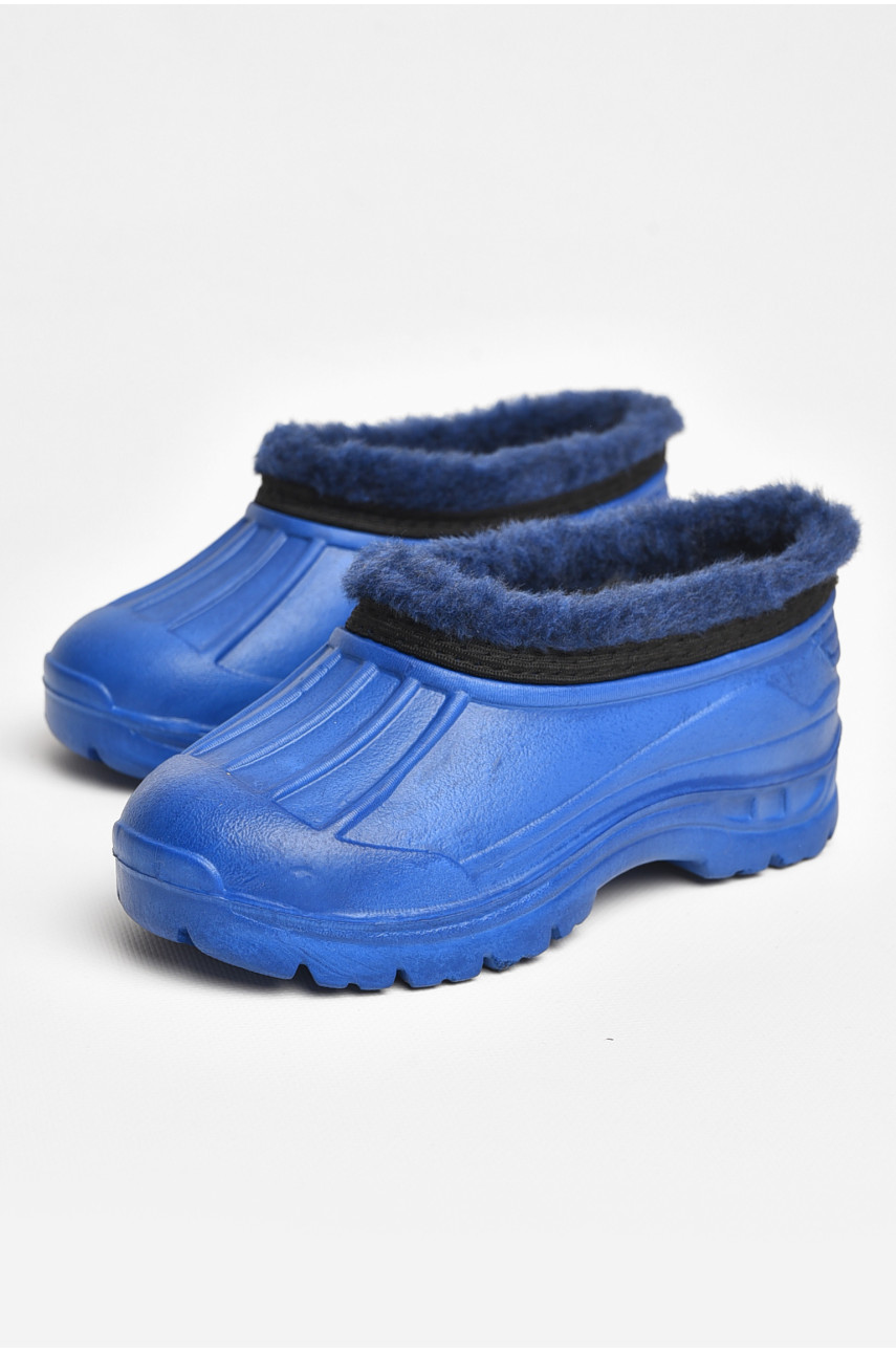 Галоші дитячі на флісі темно-синього кольору 2835 ежик 205303
