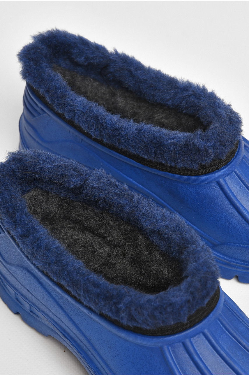 Галоші дитячі на флісі темно-синього кольору 2835 ежик 205303