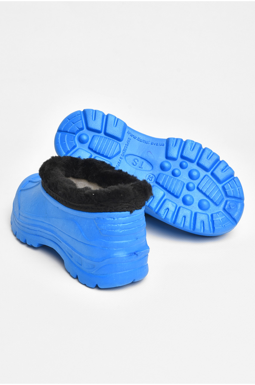 Галоші дитячі на флісі синього кольору 2835 ежик 205313