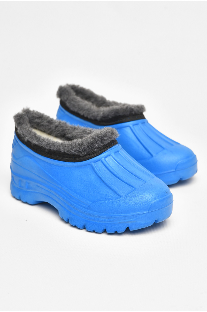 Галоші дитячі на флісі синього кольору 2835 ежик 205316
