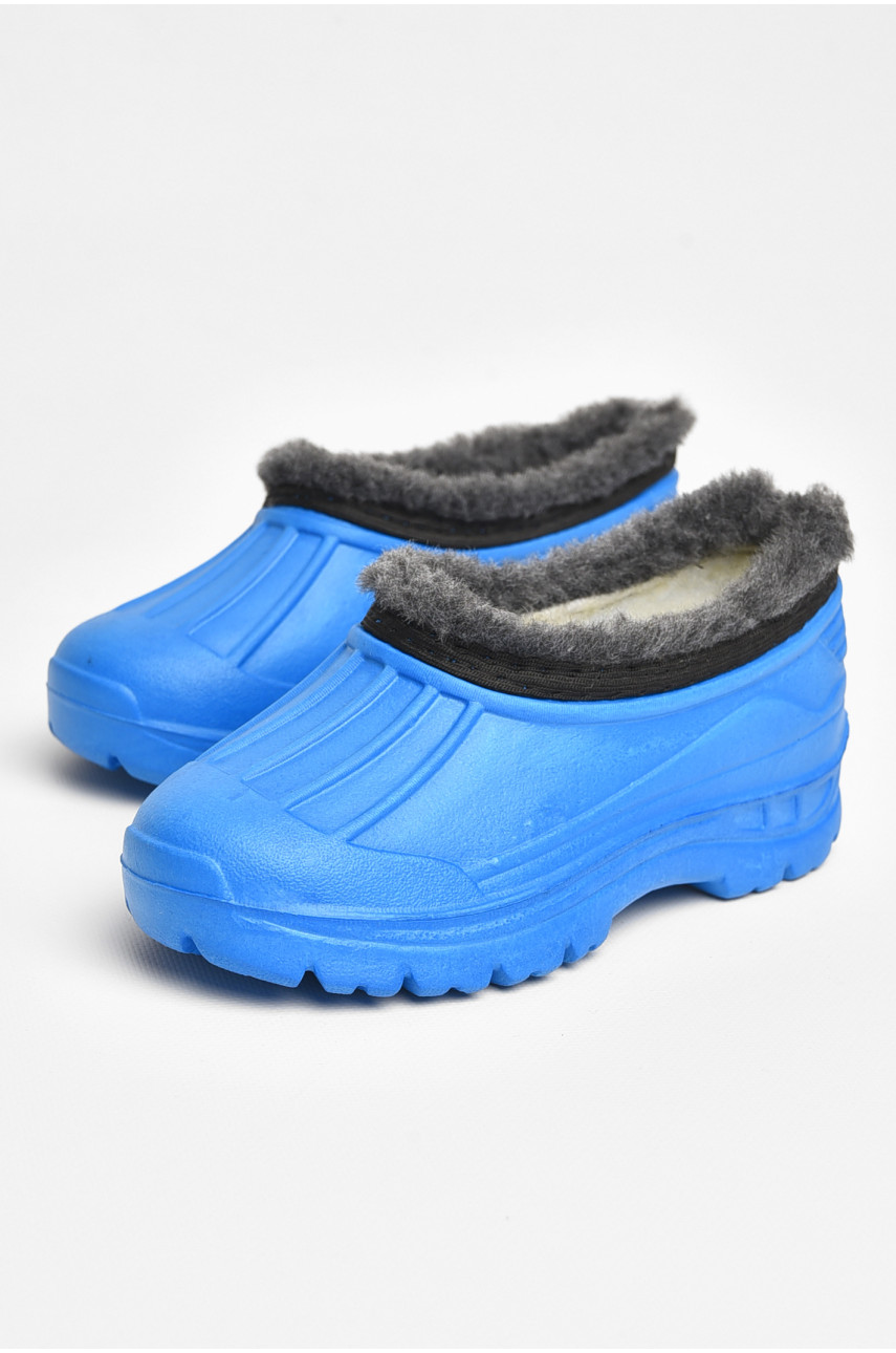 Галоші дитячі на флісі синього кольору 2835 ежик 205316