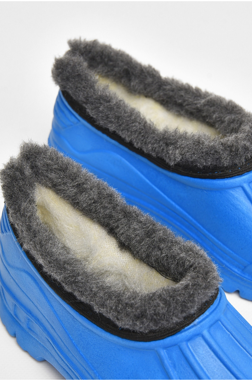 Галоші дитячі на флісі синього кольору 2835 ежик 205316