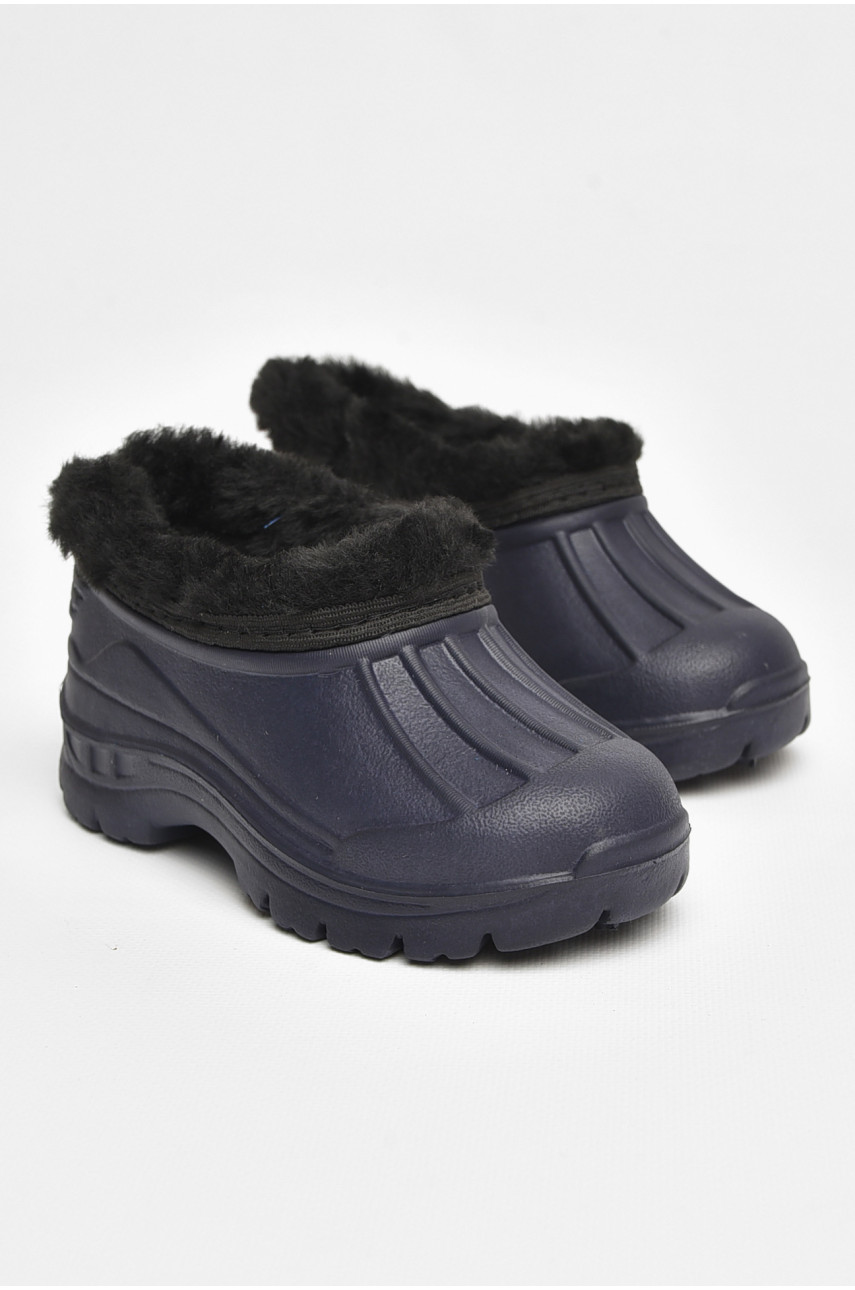 Калоши детские на флисе темно-синего цвета 2835 ежик 205322