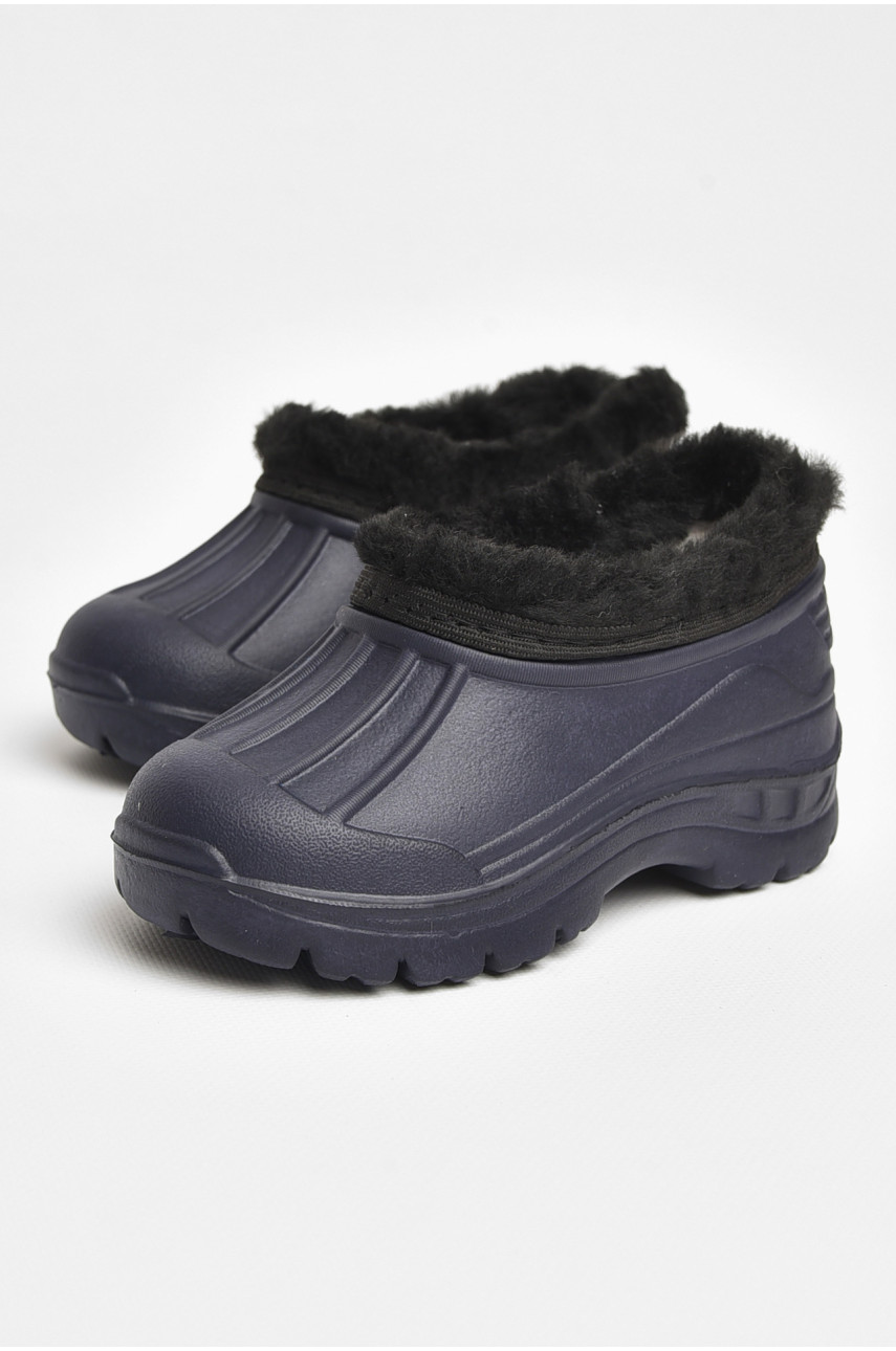 Калоши детские на флисе темно-синего цвета 2835 ежик 205322