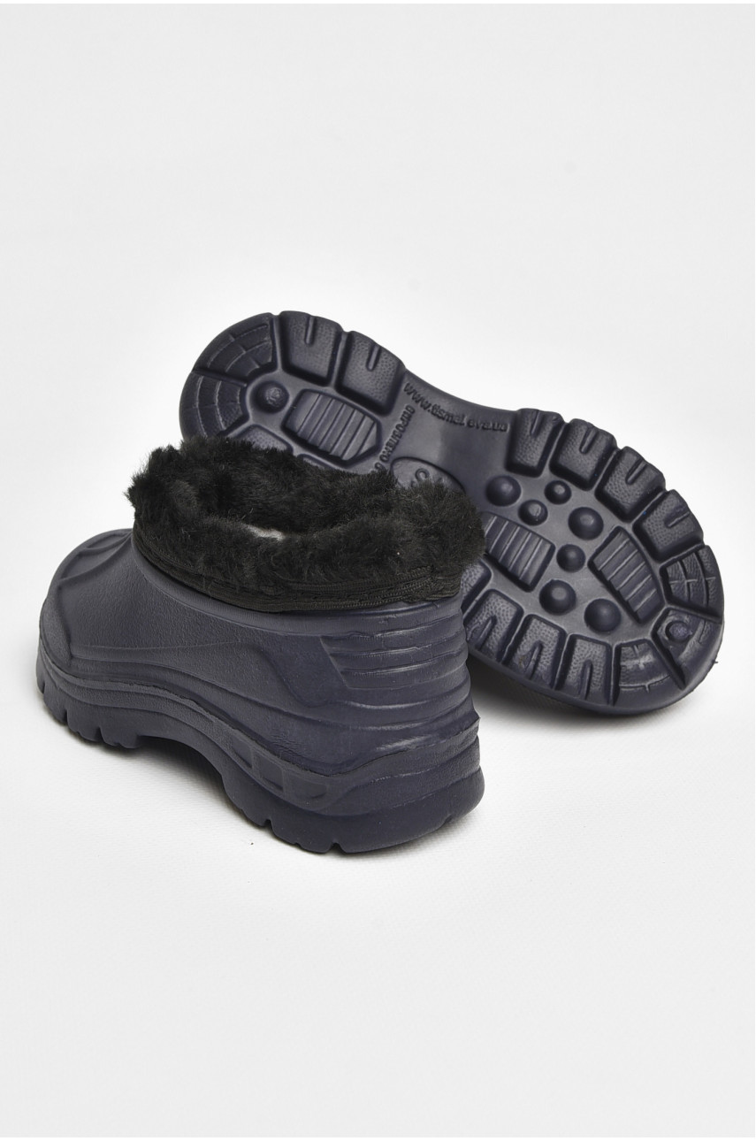 Калоши детские на флисе темно-синего цвета 2835 ежик 205322