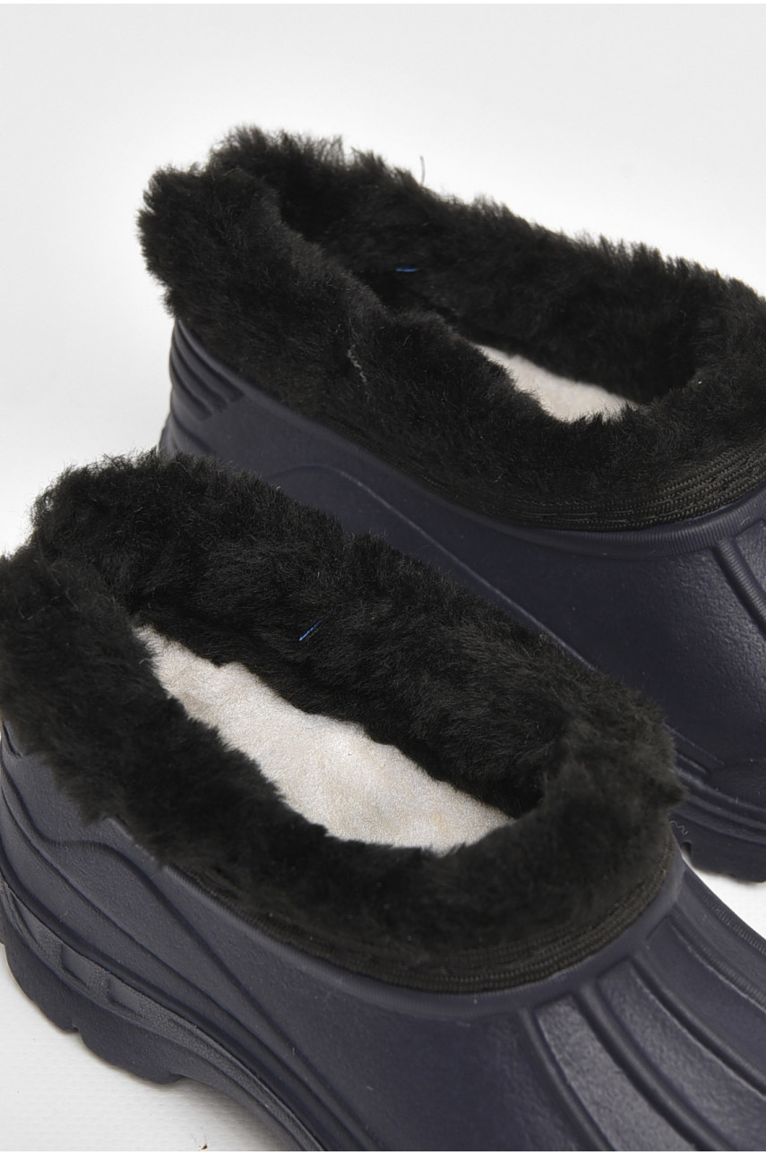 Калоши детские на флисе темно-синего цвета 2835 ежик 205322