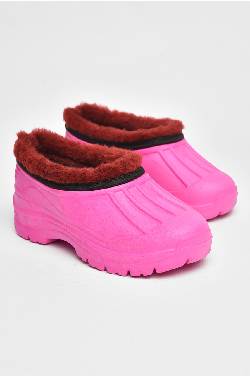 Галоші дитячі на флісі рожевого кольору 2835 ежик 205325
