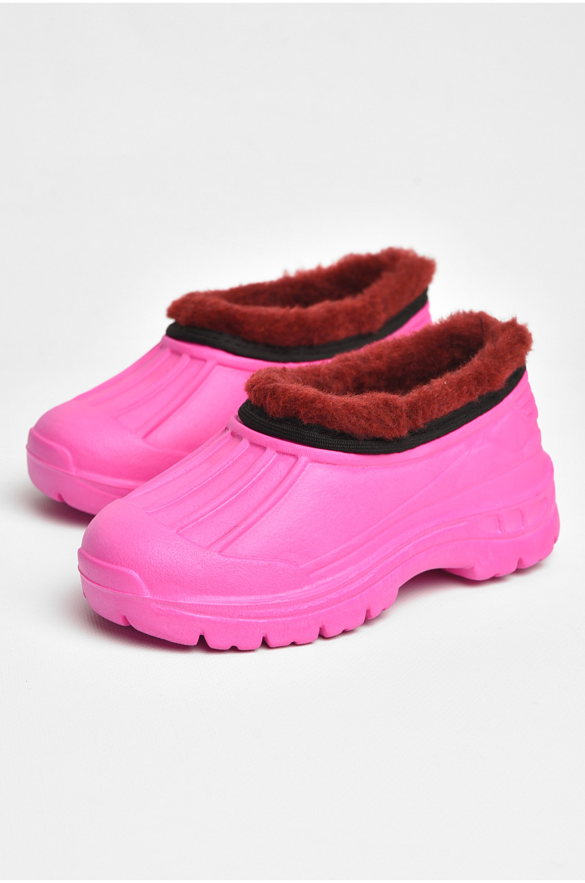 Галоші дитячі на флісі рожевого кольору 2835 ежик 205325