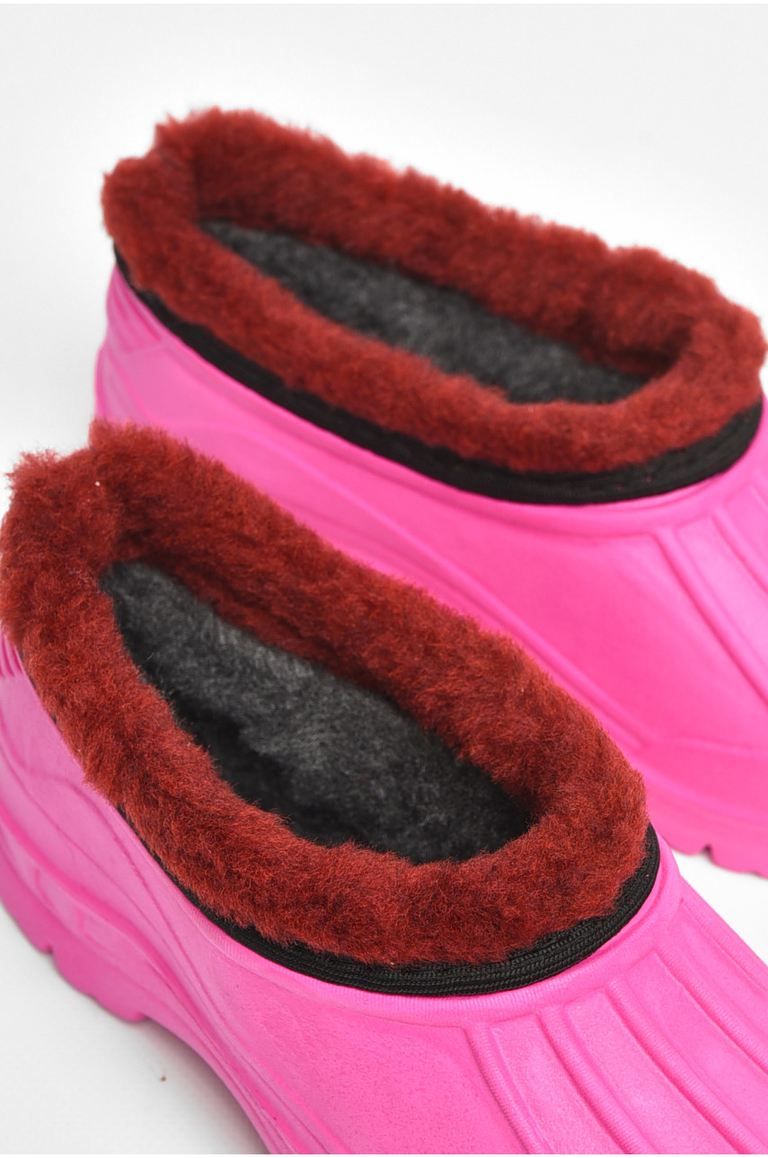 Галоші дитячі на флісі рожевого кольору 2835 ежик 205325